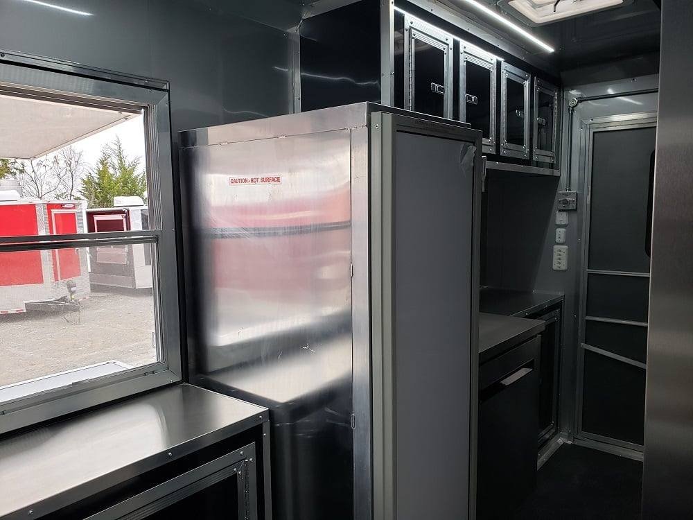 8.5′ x 24′ Black BBQ Porch Concession Food Trailer With Appliances — photo 5