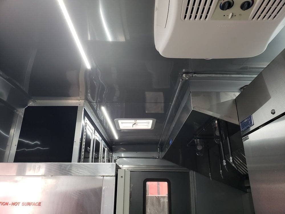 8.5′ x 24′ Black BBQ Porch Concession Food Trailer With Appliances — photo 13