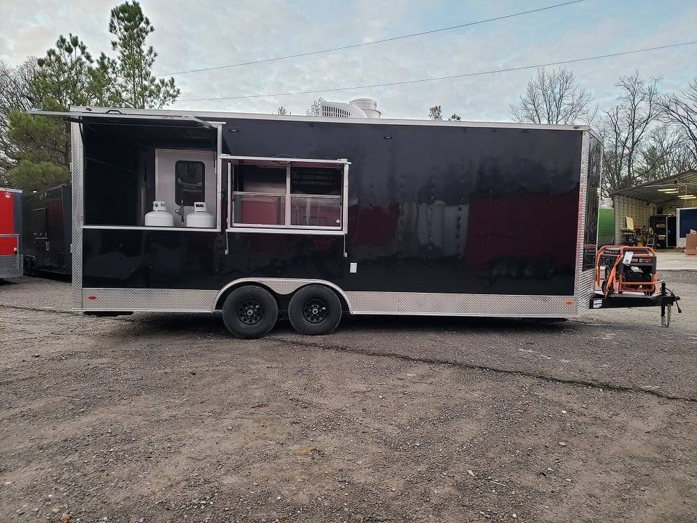 8.5′ x 22′ Porch Style Concession Food Trailer with Restroom and Appliances — photo 2