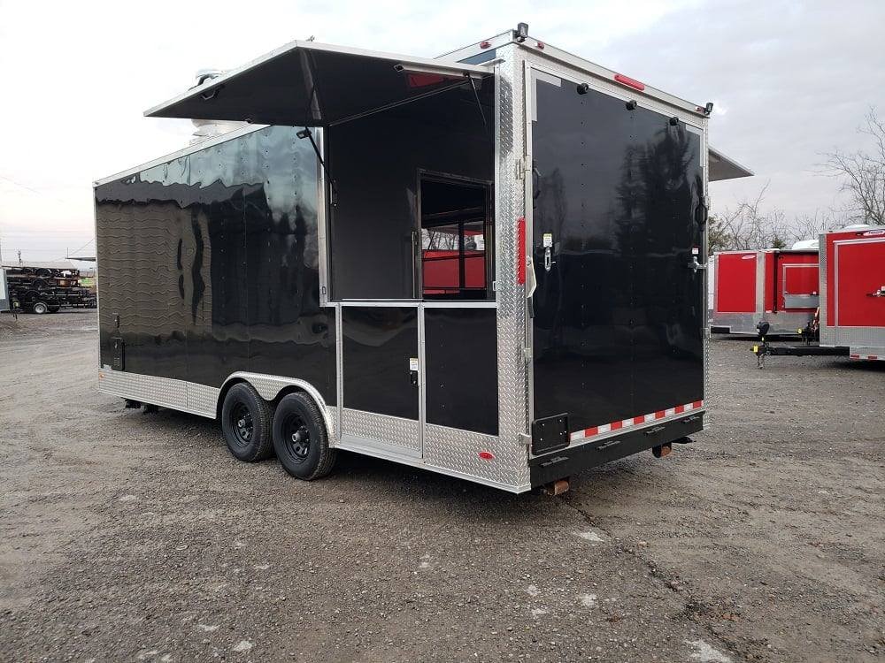 8.5′ x 22′ Porch Style Concession Food Trailer with Restroom and Appliances — photo 12