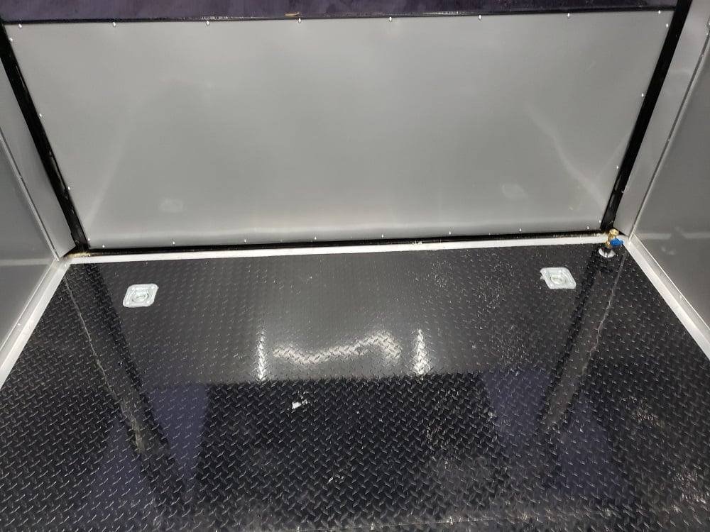 8.5′ x 28′ Black Concession Food Trailer with Restroom and Appliances — photo 8