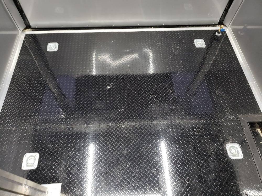 8.5′ x 28′ Black Concession Food Trailer with Restroom and Appliances — photo 14