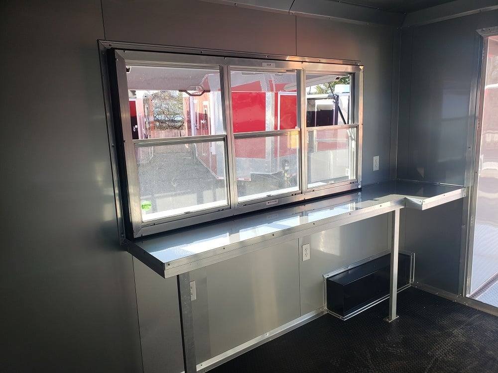 8.5′ x 20′ Victory Red BBQ Porch Concession Food Trailer — photo 3