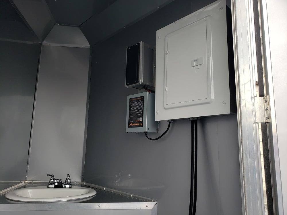 8.5′ x 18′ White Concession Food Trailer with Restroom — photo 5