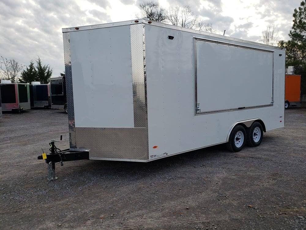 8.5′ x 18′ White Concession Food Trailer with Restroom — photo 7