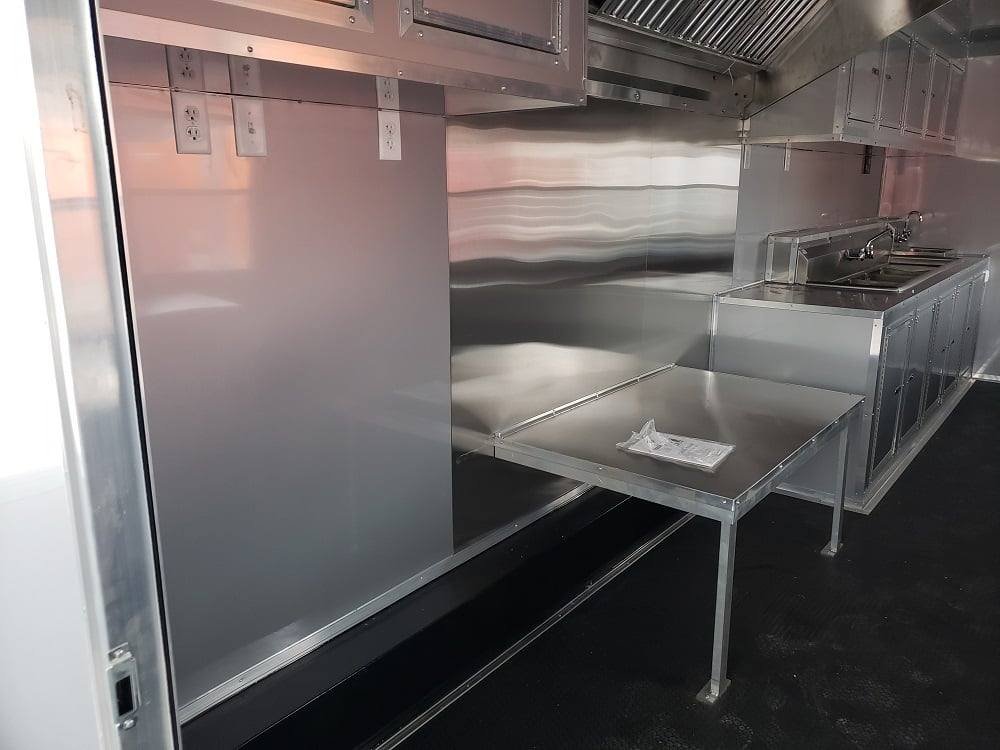 8.5′ x 32′ Black BBQ Porch Concession Food Trailer with Restroom — photo 13