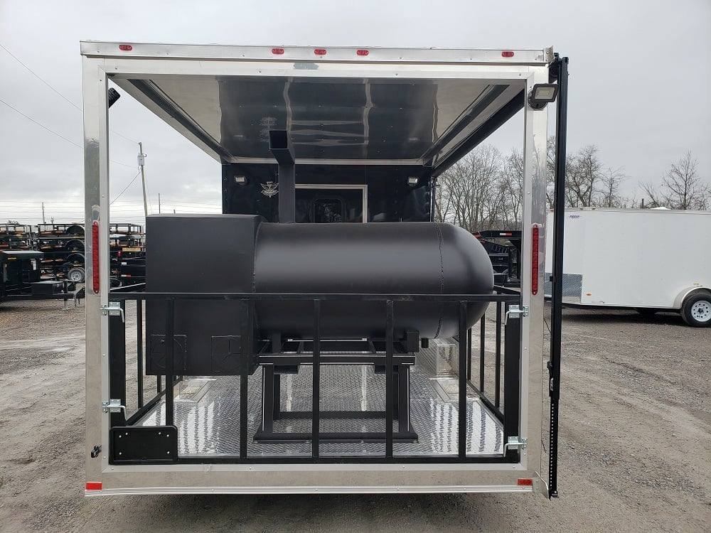 8.5′ x 24′ Black Porch Style BBQ Vending Food Trailer with Appliances — photo 10