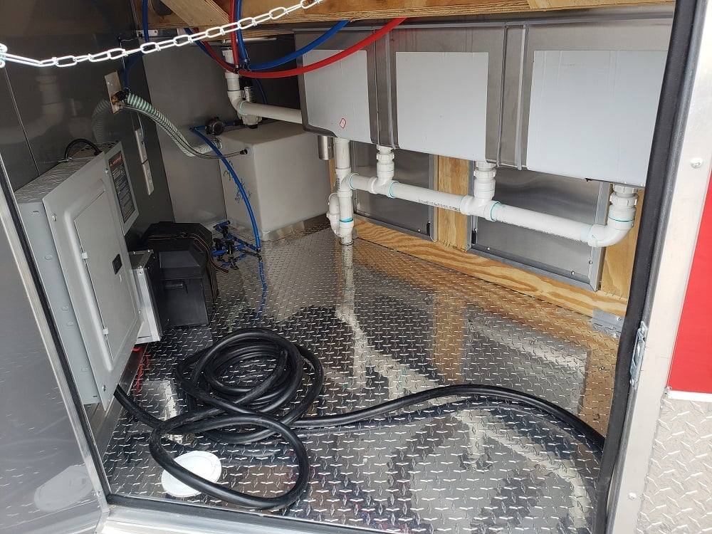 8.5′ x 20′ Red Porch Style BBQ Concession Food Trailer with Appliances — photo 15