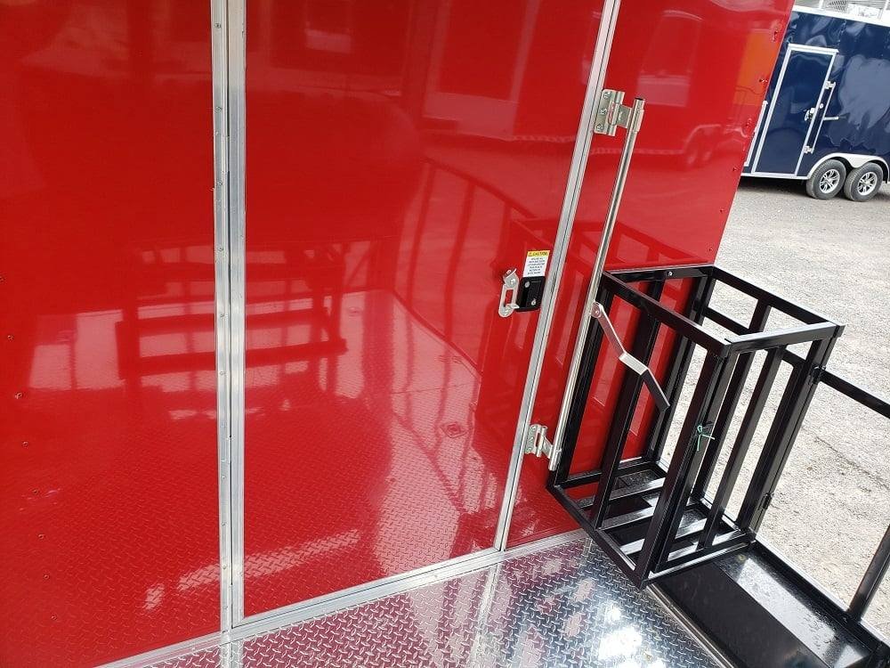 8.5′ x 20′ Red Porch Style BBQ Concession Food Trailer with Appliances — photo 14