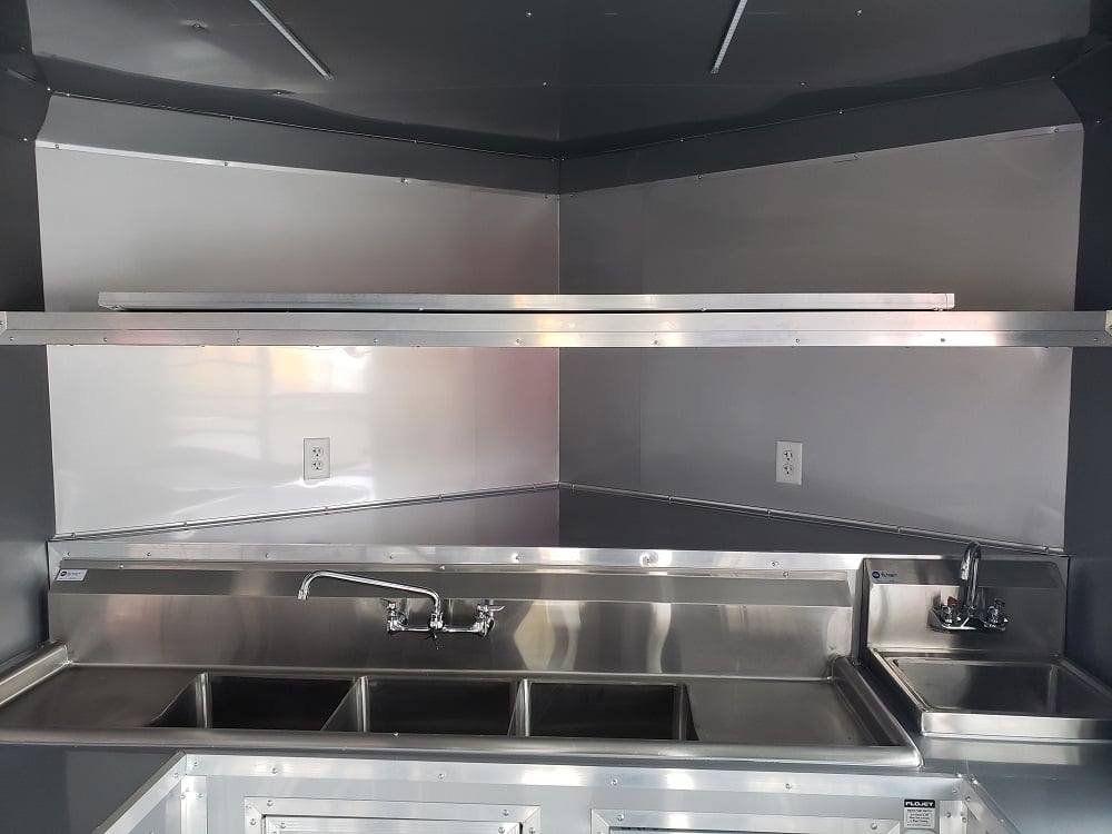 8.5′ x 20′ Red Porch Style BBQ Concession Food Trailer with Appliances — photo 6