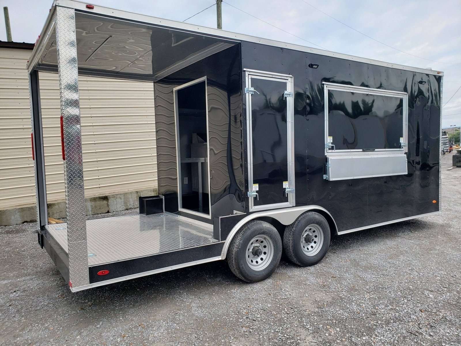 8.5′ x 20′ Black Pizza Vending Concession Food Trailer — photo 5