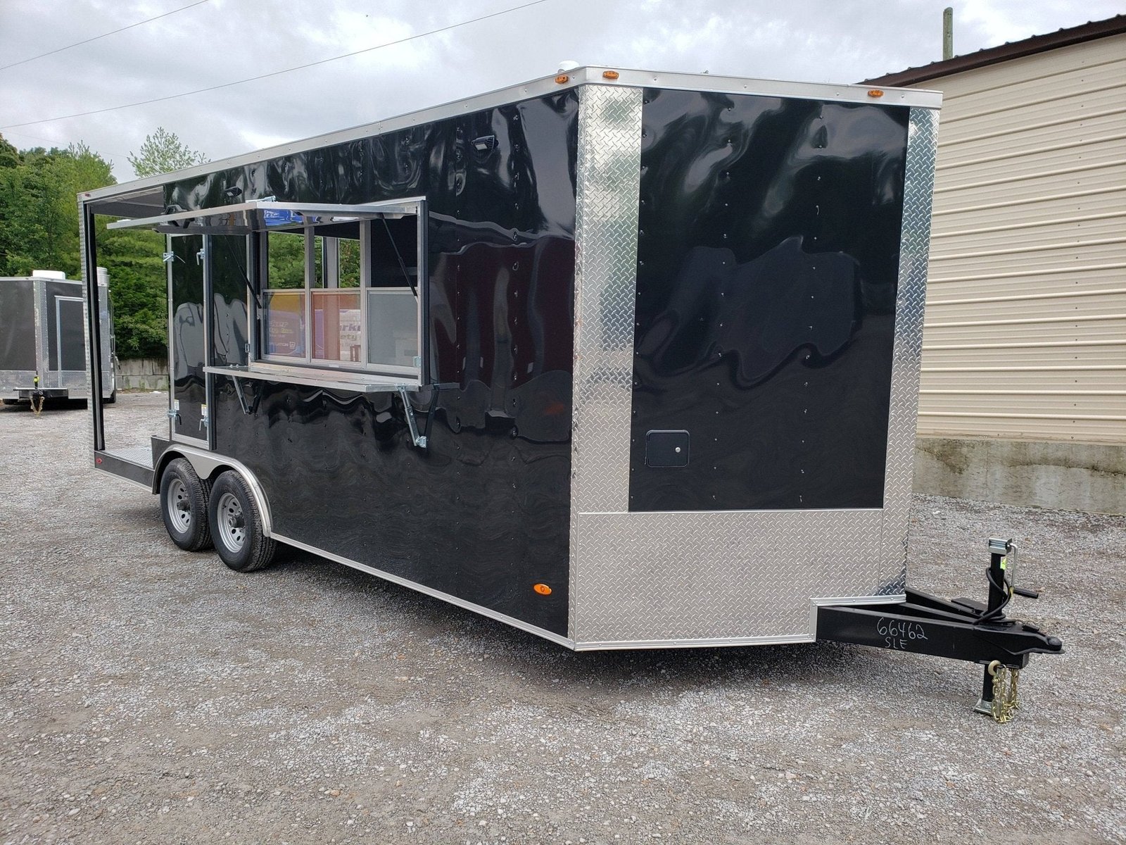 8.5′ x 20′ Black Pizza Vending Concession Food Trailer