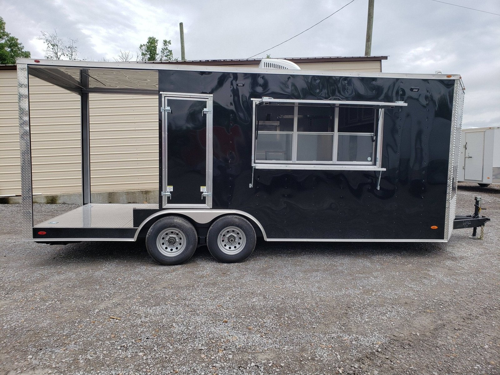 8.5′ x 20′ Black Pizza Vending Concession Food Trailer — photo 6