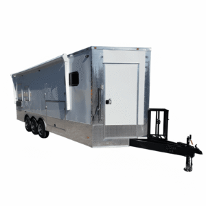 8.5' x 24' White Food Concession Trailer