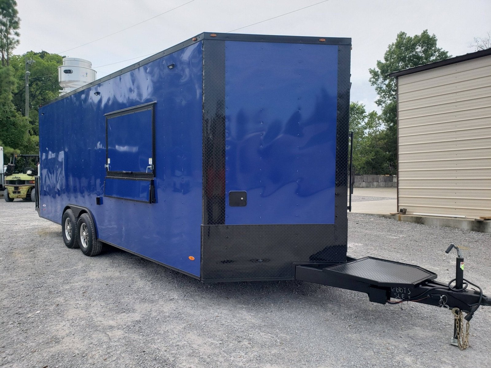 8.5′ x 22′ Cobalt Blue Concession Food Trailer with Restroom and Appliances — photo 12
