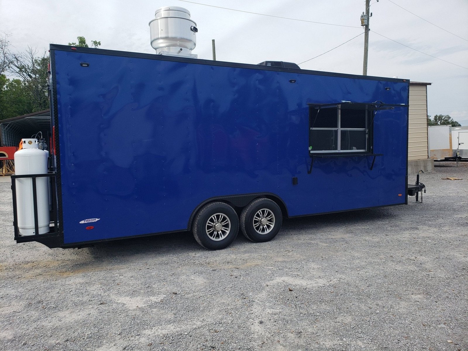 8.5′ x 22′ Cobalt Blue Concession Food Trailer with Restroom and Appliances — photo 13