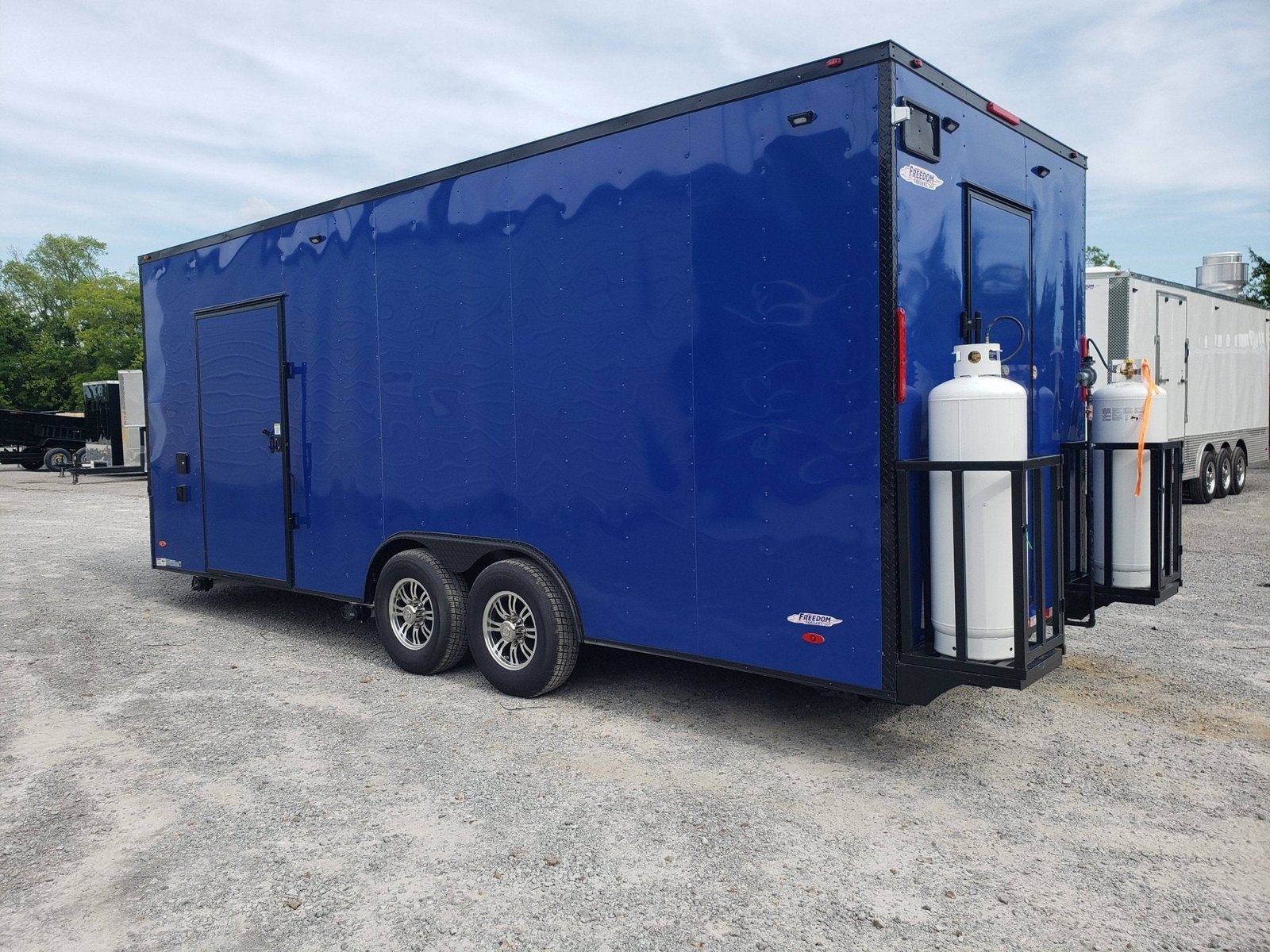 8.5′ x 22′ Cobalt Blue Concession Food Trailer with Restroom and Appliances — photo 7