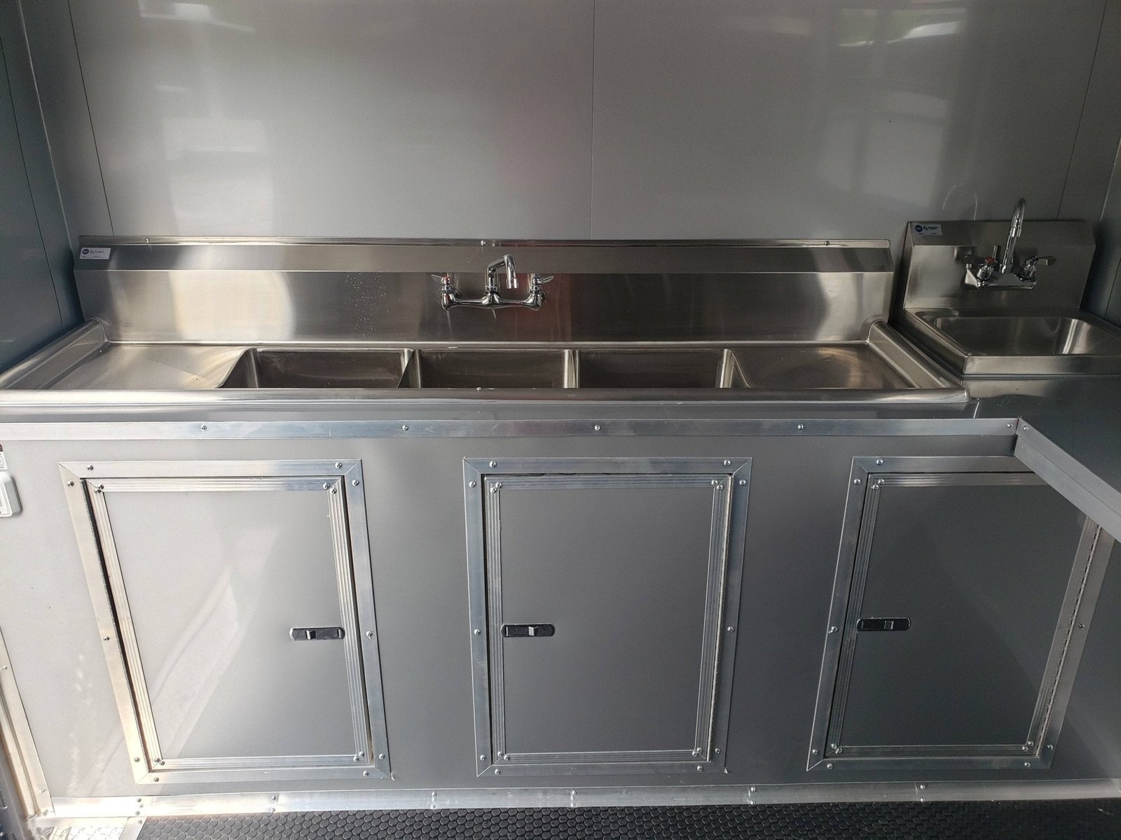 8.5′ x 22′ Cobalt Blue Concession Food Trailer with Restroom and Appliances — photo 2