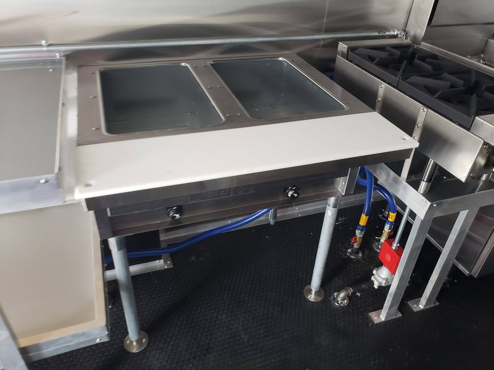 8.5′ x 22′ Cobalt Blue Concession Food Trailer with Restroom and Appliances — photo 8