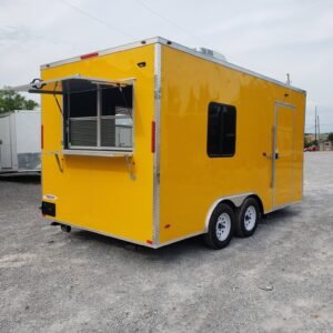 8.5 x 16 ice cream concession trailer in Penske yellow - view 13