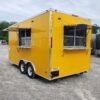 8.5 x 16 yellow ice cream trailer with dual service windows