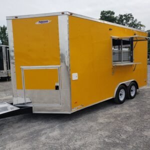 8.5 x 16 ice cream concession trailer in Penske yellow - view 10
