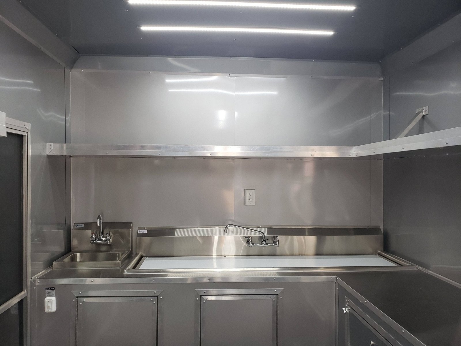 8.5′ x 28′ Charcoal Gray Porch Style Concession Trailer with Restroom — photo 4