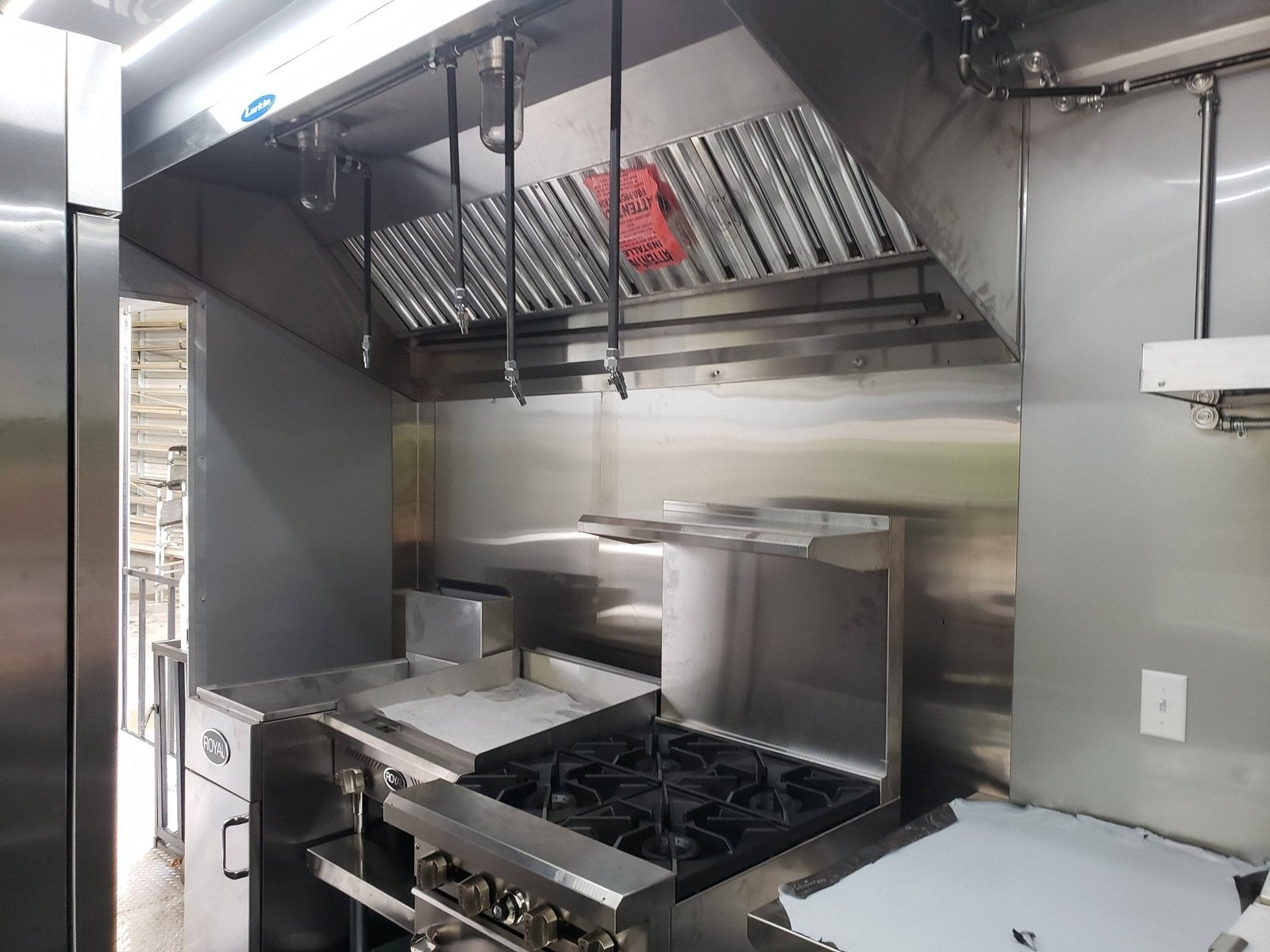 8.5′ x 28′ Charcoal Gray Porch Style Concession Trailer with Restroom — photo 13