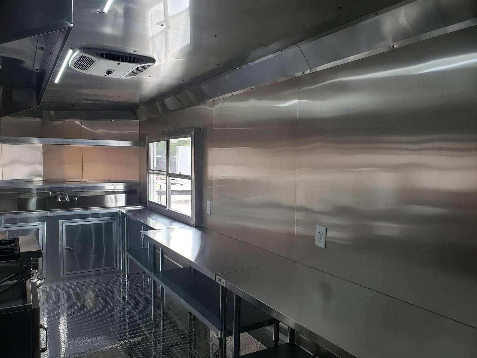 8.5′ x 20′ Orange And Black Food Catering Concession Trailer With Appliances — photo 2