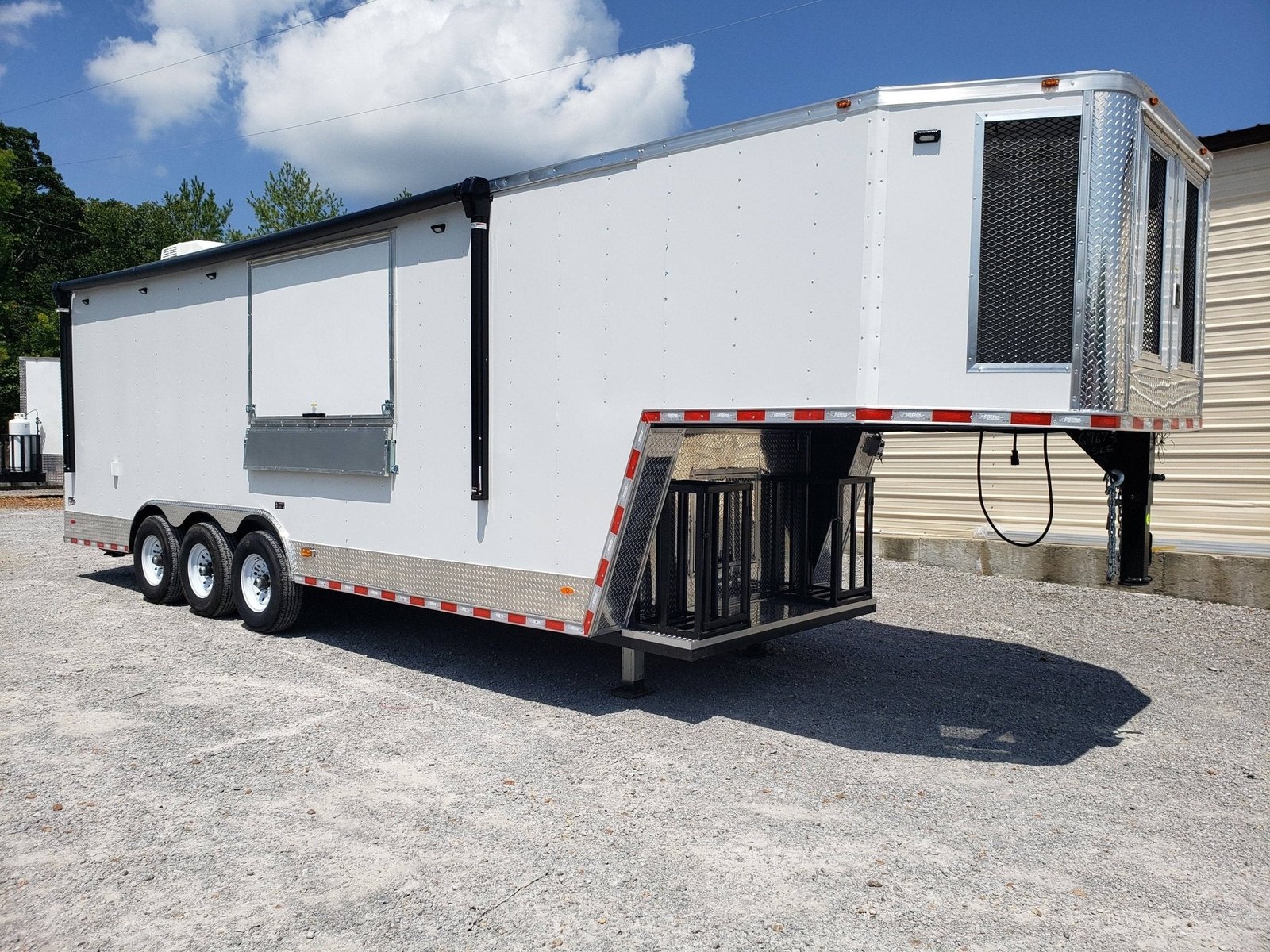 8.5′ x 32′ White Gooseneck Concession Trailer — photo 5
