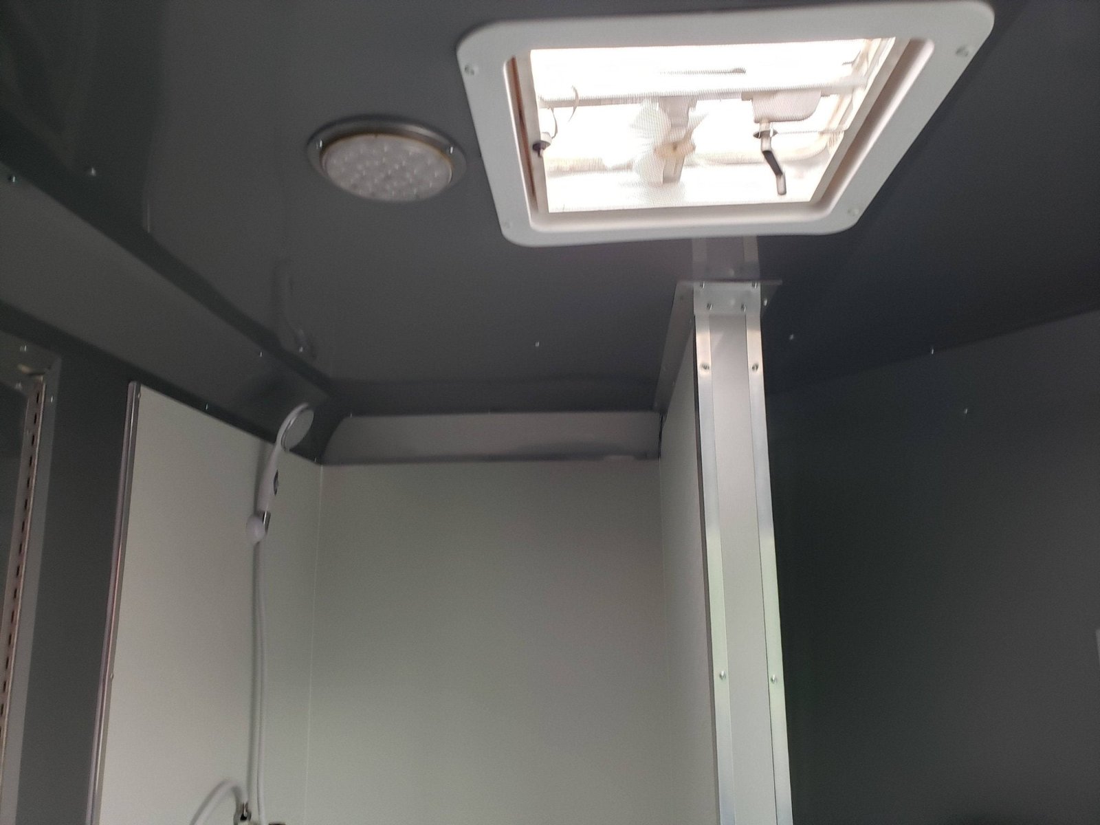 8.5′ x 30′ Black and Cobalt Blue BBQ Porch Style Concession Trailer — photo 8