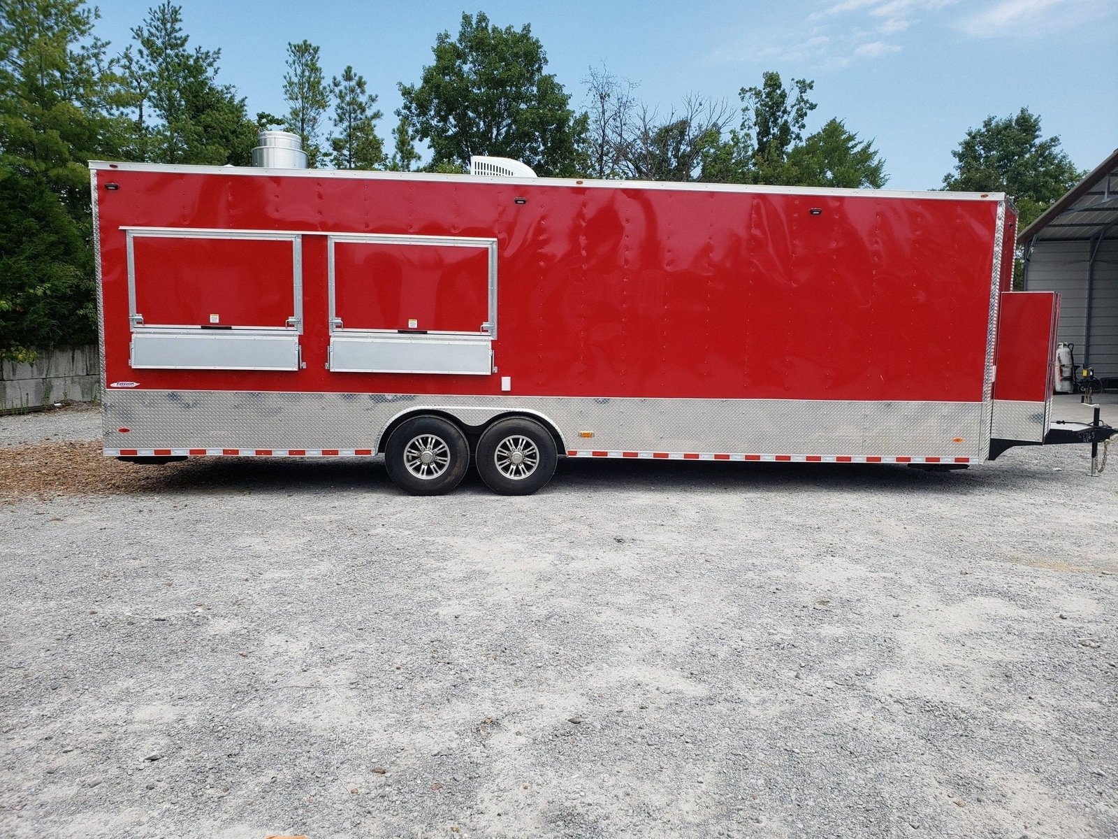 8.5′ x 28′ Victory Red Kettle Corn and Cotton Candy Concession Trailer — photo 10