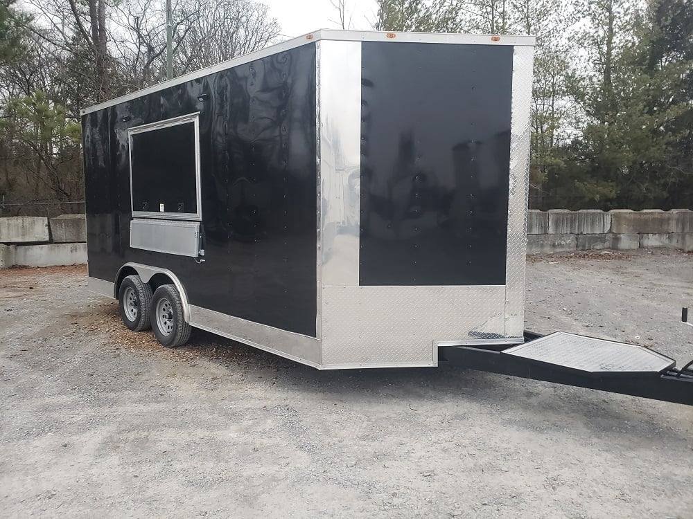 Concession Trailer 8.5′ X 16′ Black Food Event Catering — photo 2