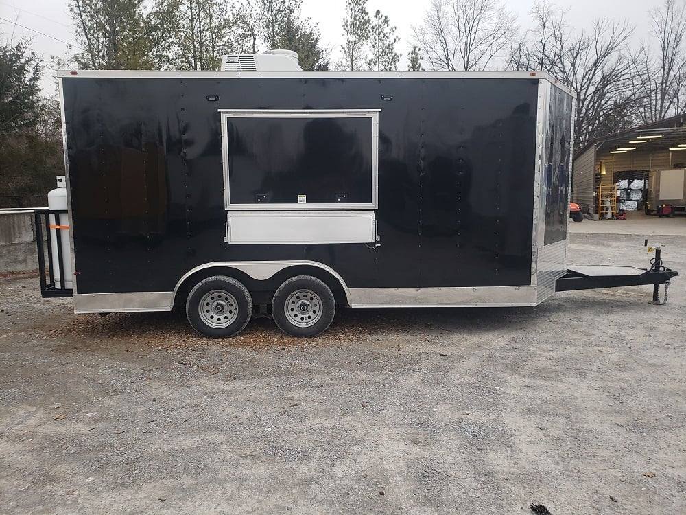 Concession Trailer 8.5′ X 16′ Black Food Event Catering — photo 3