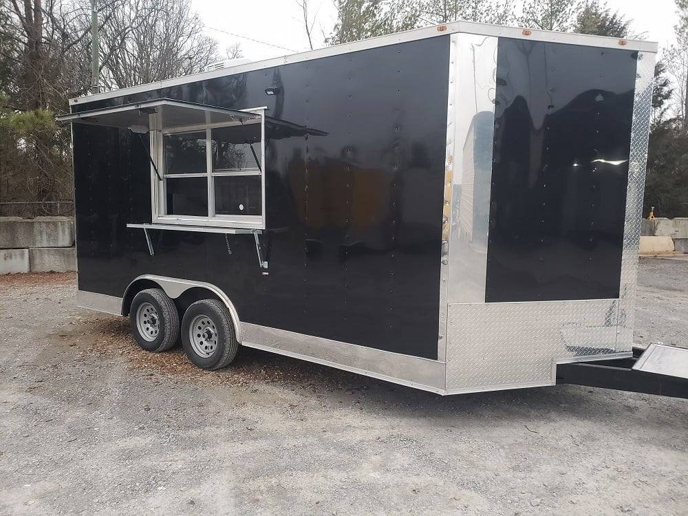 Concession Trailer 8.5′ X 16′ Black Food Event Catering
