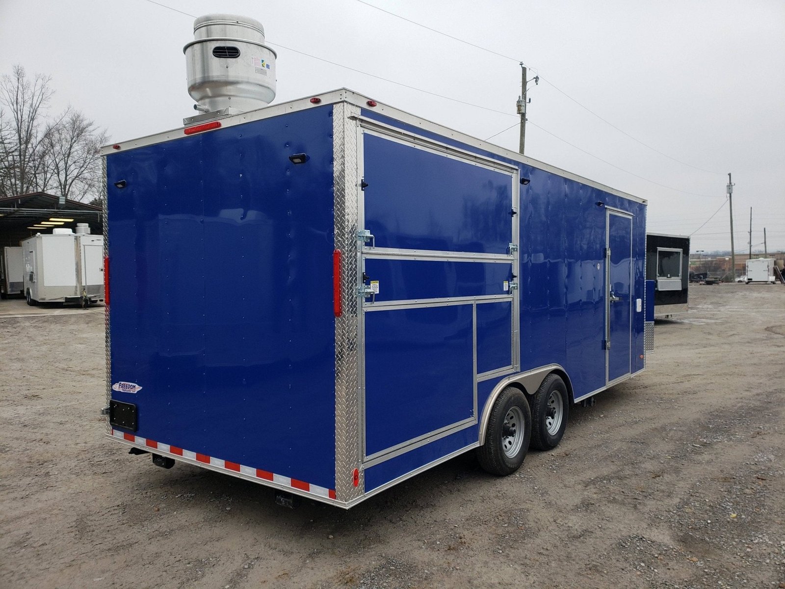 8.5′ x 20′ Cobalt Blue BBQ Porch Concession Trailer — photo 4