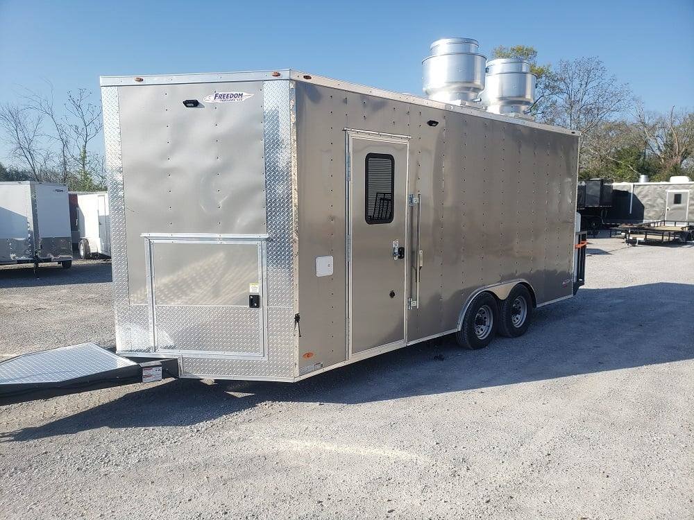 Concession Trailer 8.5′ X 18′ Light Pewter Food Event Catering — photo 10