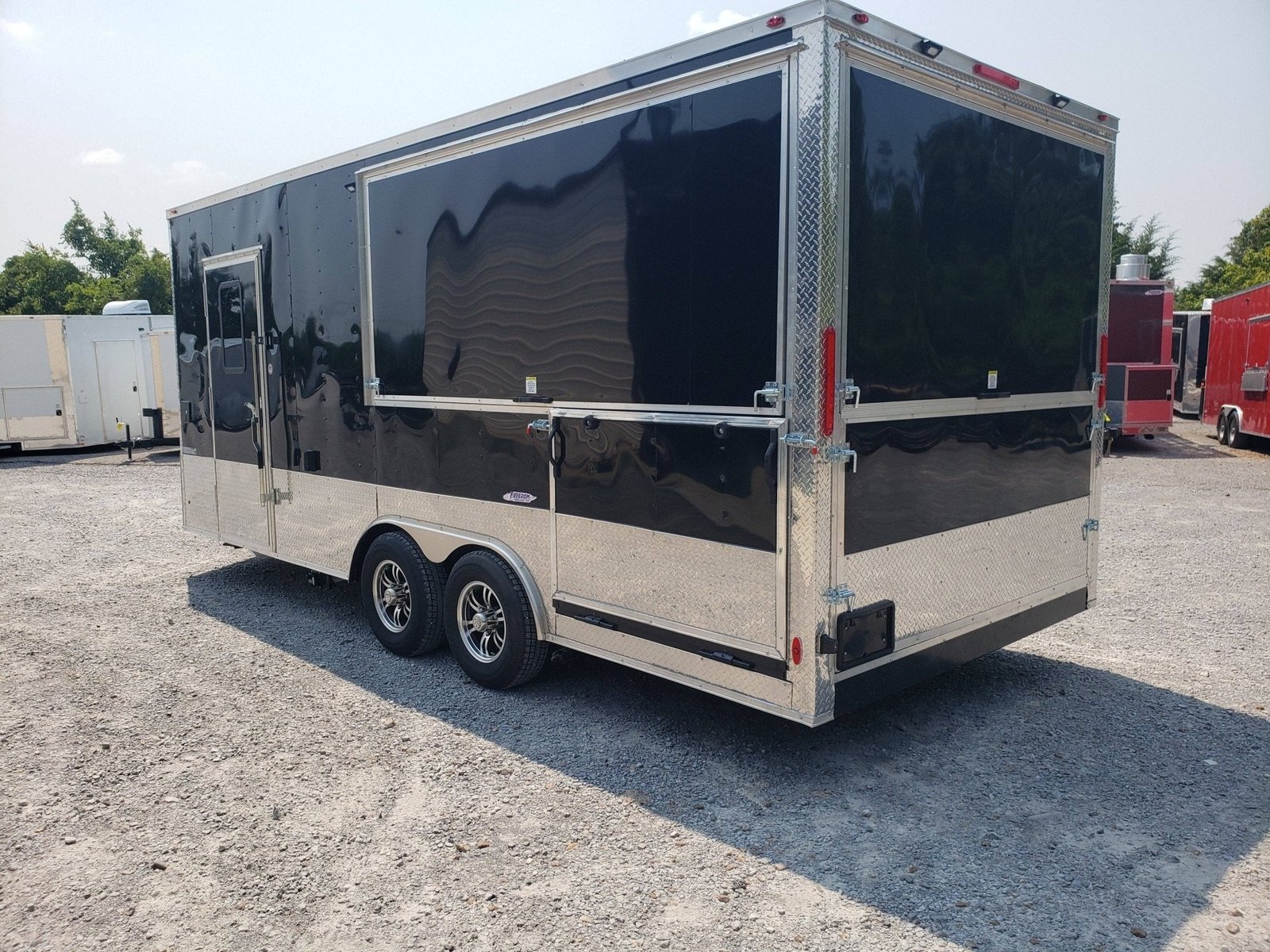 8.5′ x 20′ Black Porch Style Concession Trailer — photo 5