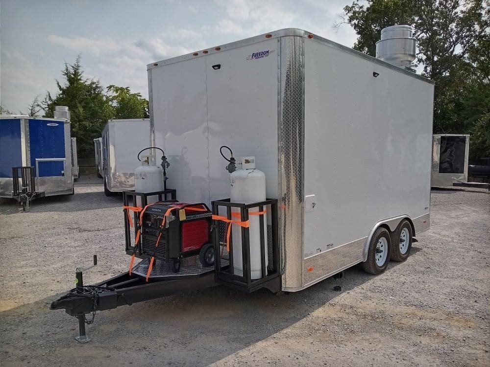 8.5′ x 14′ White Flat Nose Concession Trailer — photo 2