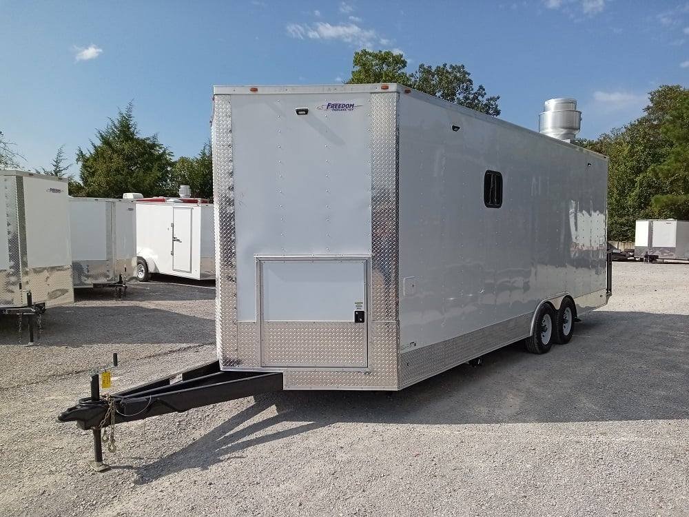 8.5′ x 22′ White V-Nose Event Concession Trailer with Appliances — photo 2