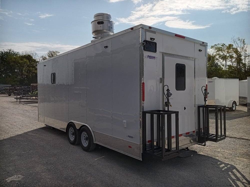 8.5′ x 22′ White V-Nose Event Concession Trailer with Appliances — photo 7