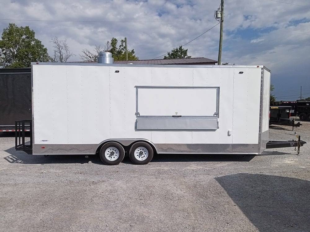 8.5′ x 22′ White V-Nose Event Concession Trailer with Appliances — photo 10