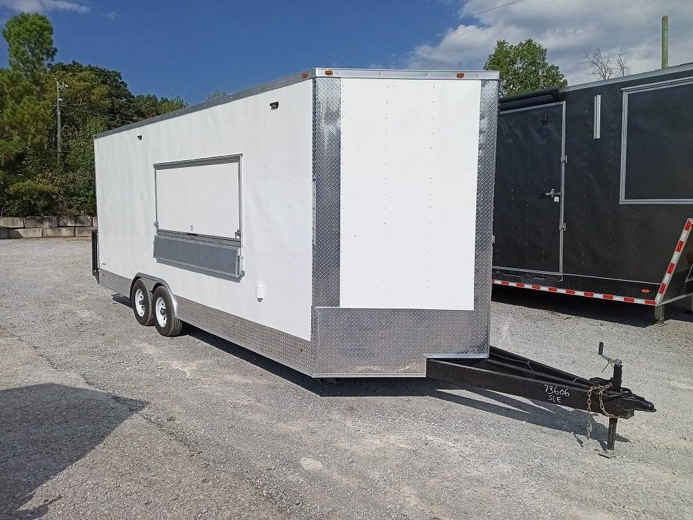 8.5′ x 22′ White V-Nose Event Concession Trailer with Appliances — photo 11