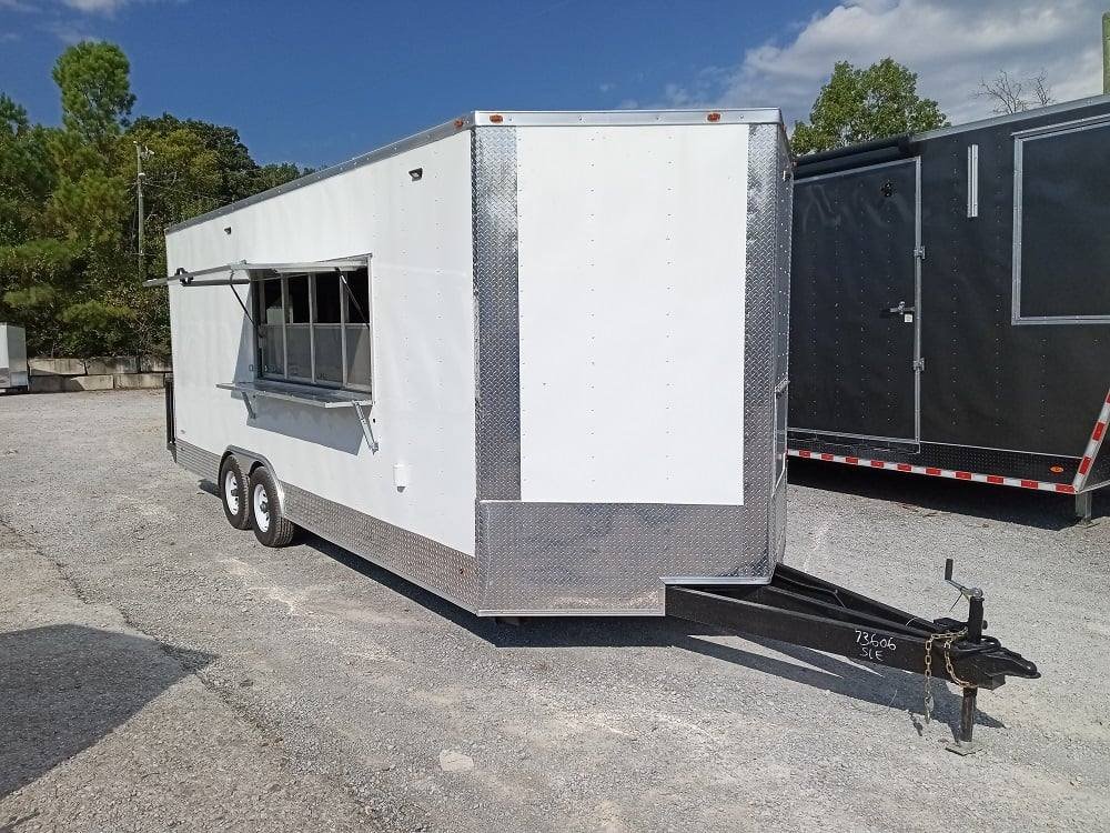 8.5′ x 22′ White V-Nose Event Concession Trailer with Appliances — photo 12