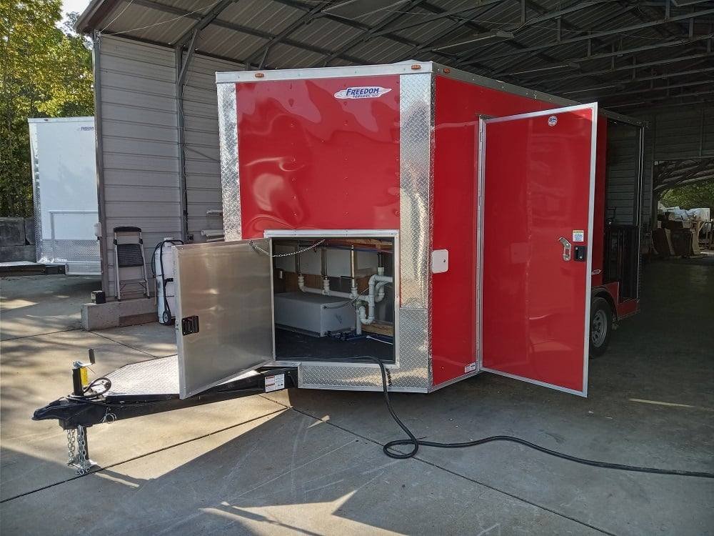 Concession Trailer 8.5′ X 14′ Red Pizza Event Catering — photo 2
