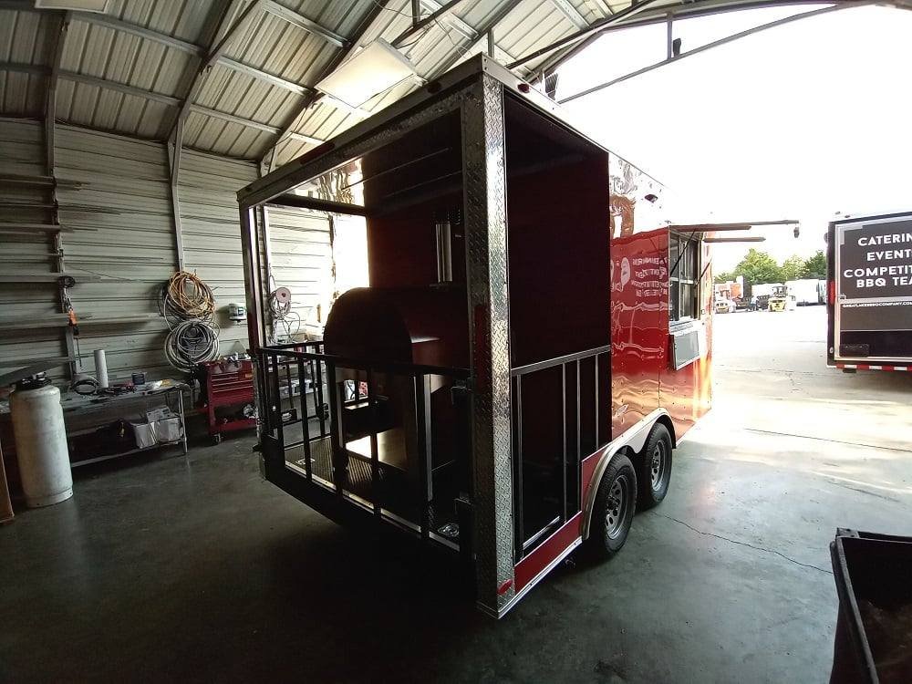 Concession Trailer 8.5′ X 14′ Red Pizza Event Catering — photo 5
