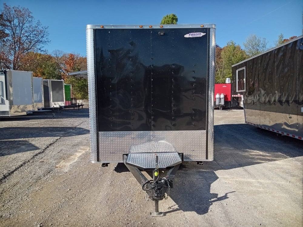 8.5′ x 18′ Black Flat Nose Concession Trailer with Appliances — photo 2
