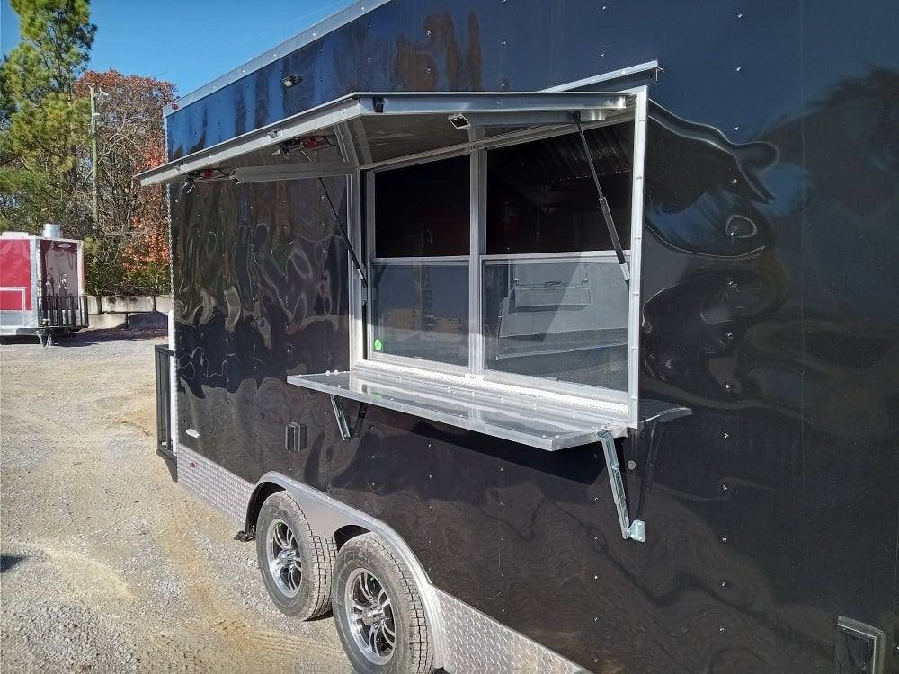 8.5′ x 18′ Black Flat Nose Concession Trailer with Appliances — photo 12
