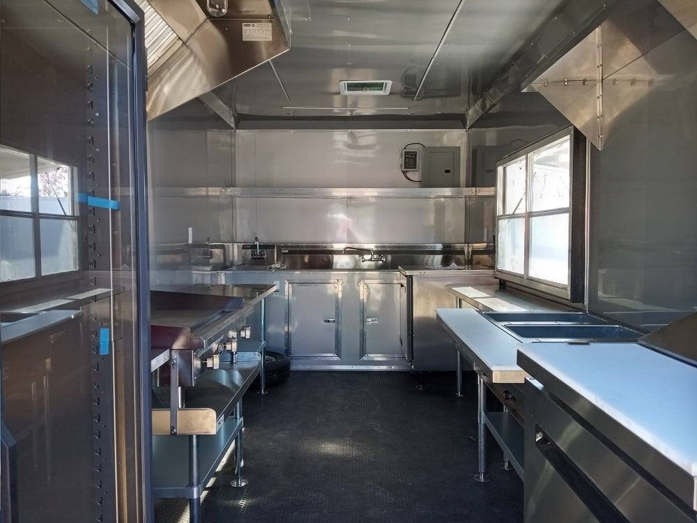8.5′ x 18′ Black Flat Nose Concession Trailer with Appliances — photo 10