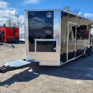 Concession Trailer 8.5' X 22' Black BBQ Food Event Catering